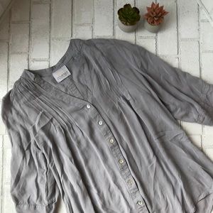 Gray Oversized Button Down